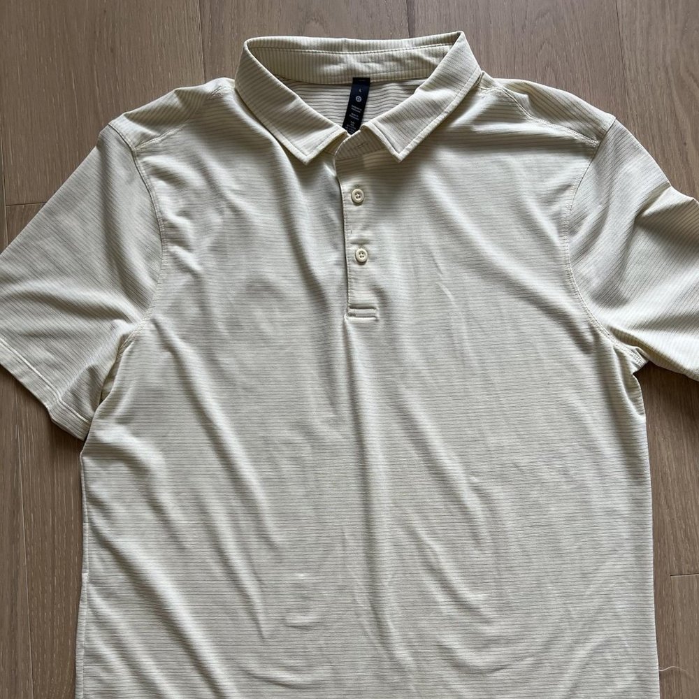 Lululemon Evolution Polo - Large - Lemon Chiffon